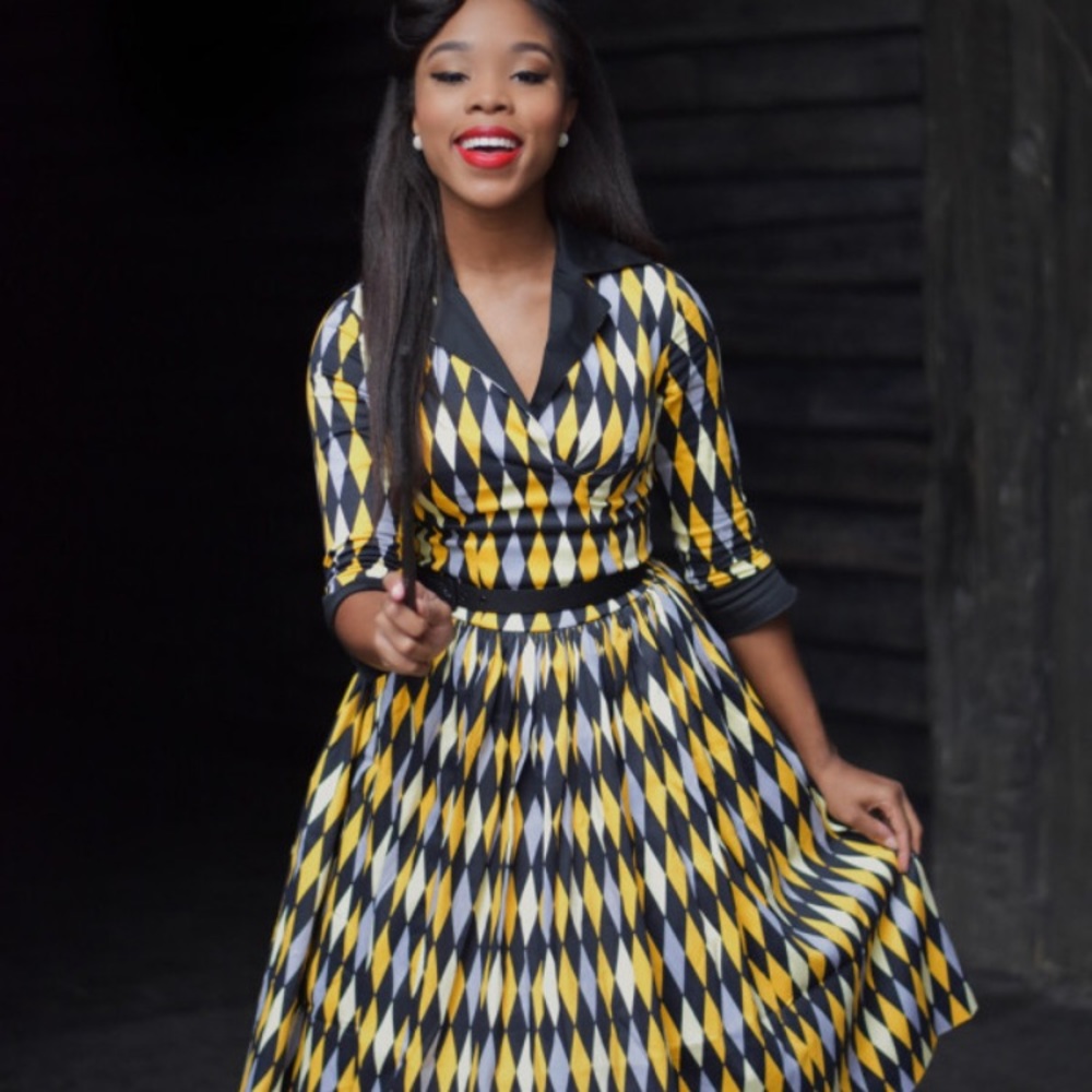 Pinup Couture Edie Dress Harlequin